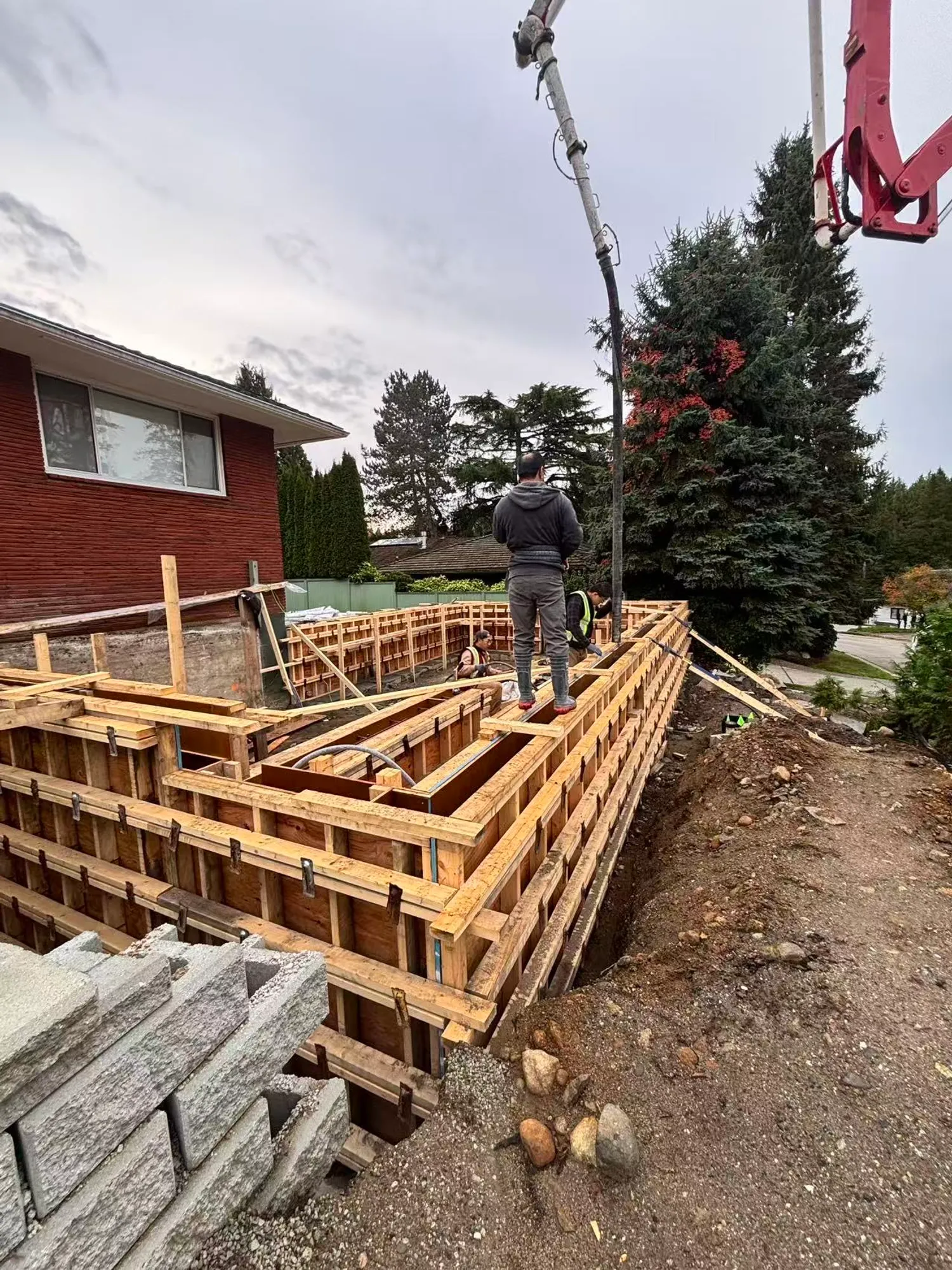 Construction underway on agricultural land